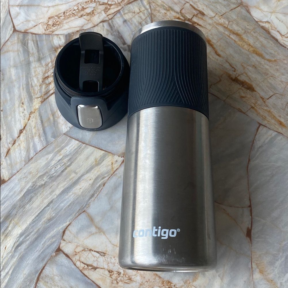 Contigo Autoseal Stainless Steel Travel Mug Silver Gray Insulated Tumbler 16oz
